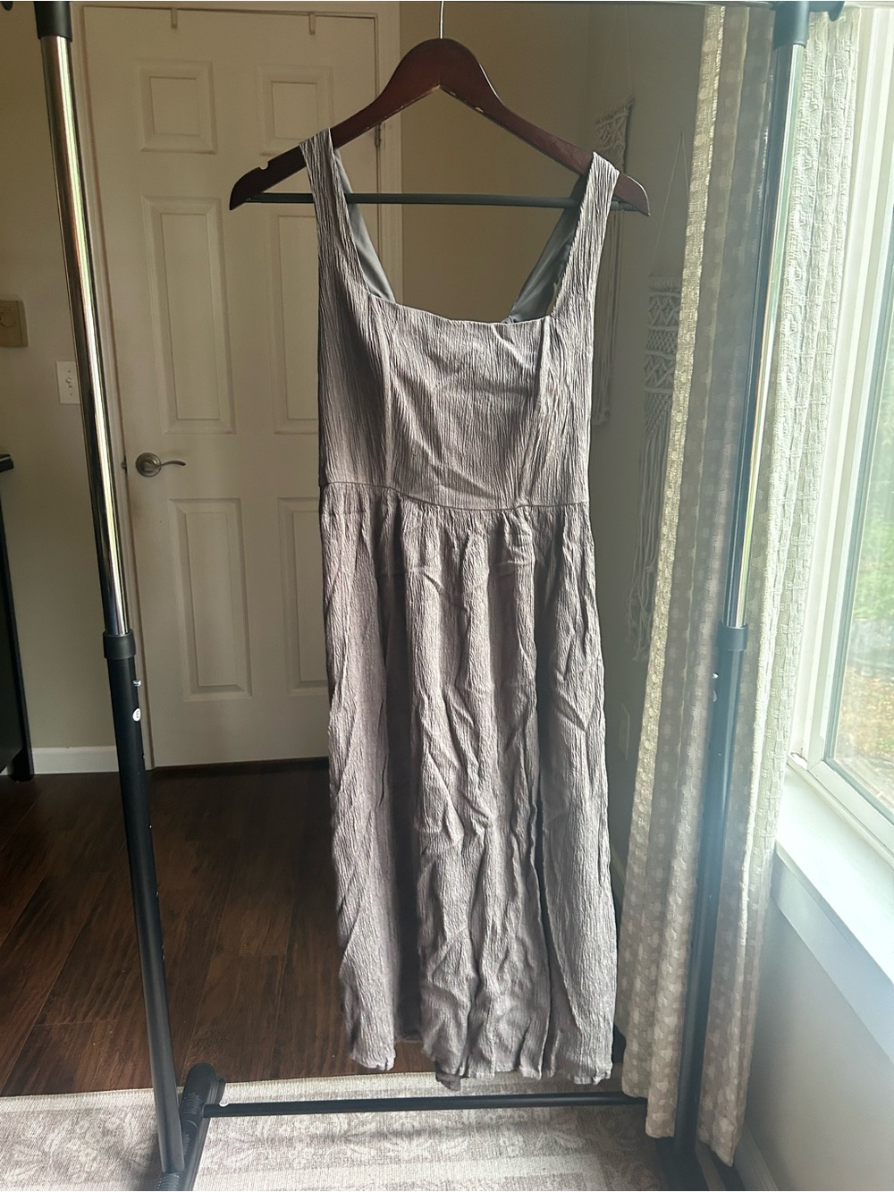 Disturbia Corset style Sleeveless Midi Dress in Taupe
